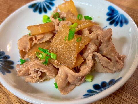 簡単シミシミ豚しゃぶ肉と大根の煮物